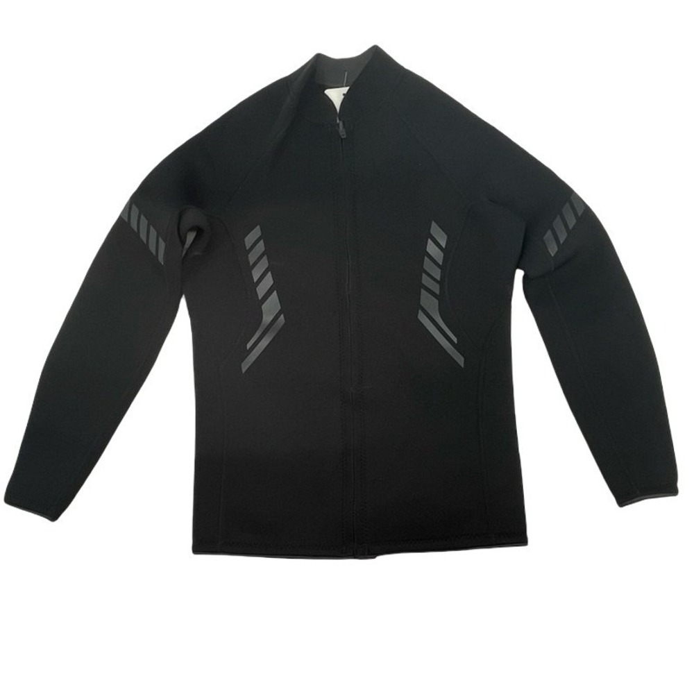 Goldfin Men Wetsuit Jacket Full Zip Black Neoprene Small